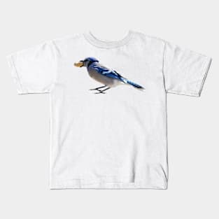 Blue Jay with Peanut Kids T-Shirt